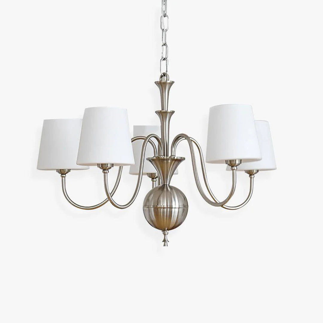 Hudson Chandelier – Mid Century White Glass Dining Light | Vinlighting