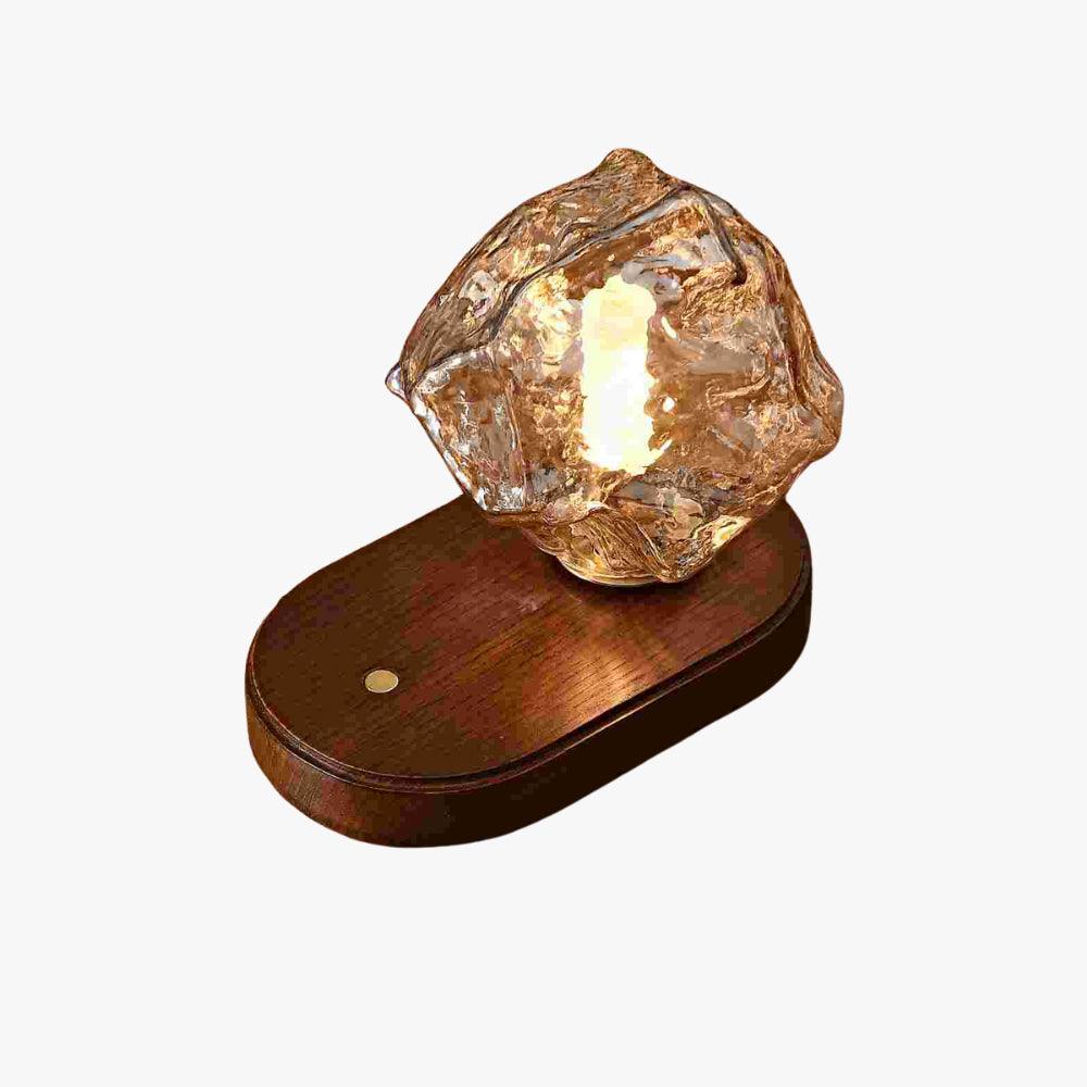 Ice Stone Rechargeable Table Lamp – Unique Mouth-Blown Glass Lighting | Vinlighting | Vinlighting