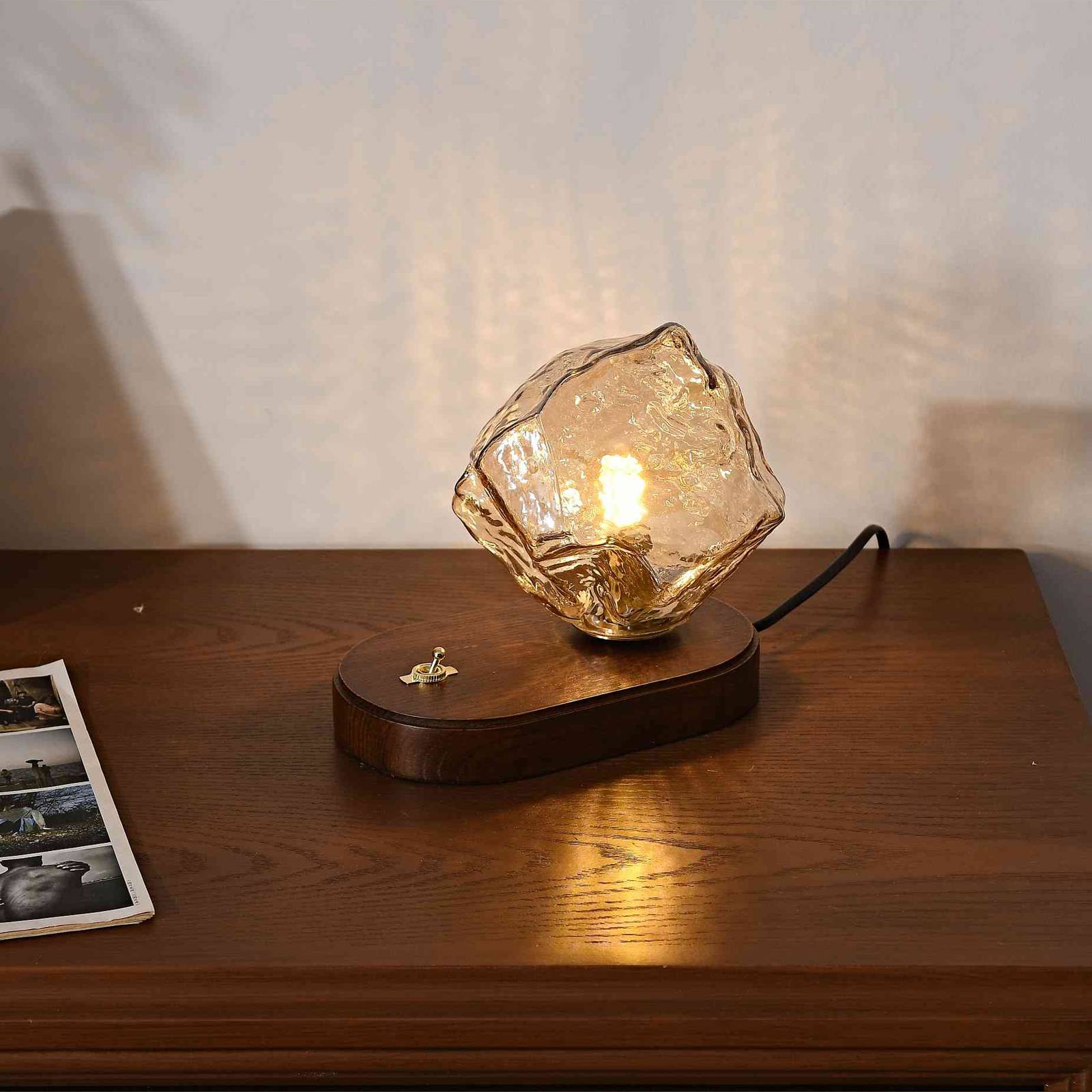 Ice Stone Glass Table Lamp