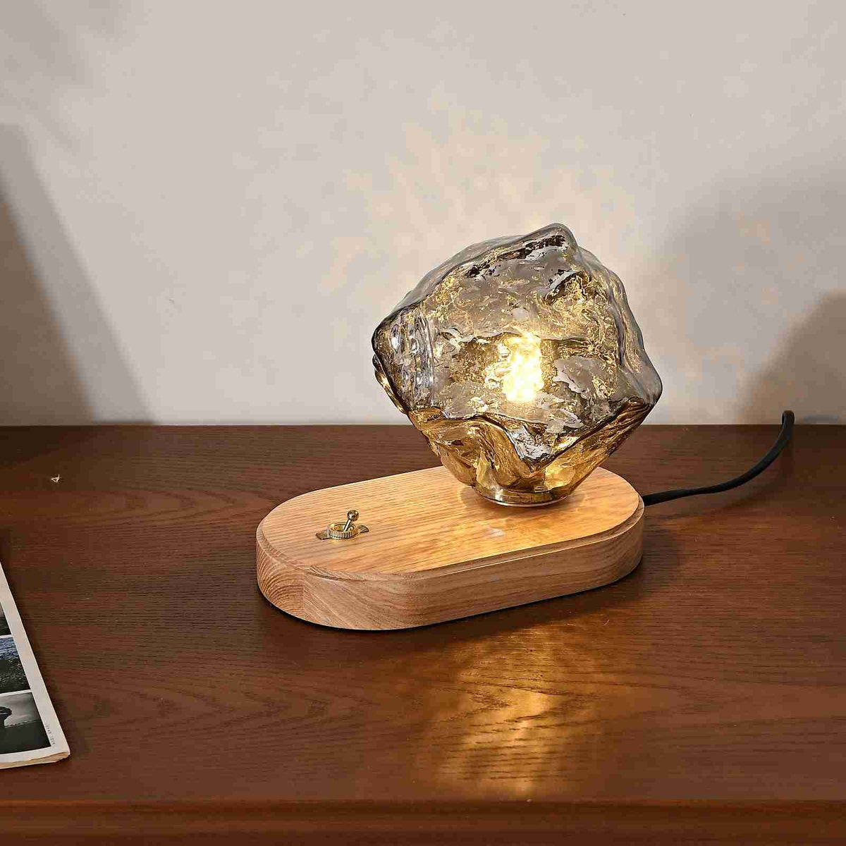 Ice Stone Glass Table Lamp