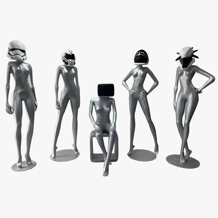 Interstellar Goddess Resin Sculpture Art Deco Floor Lamp