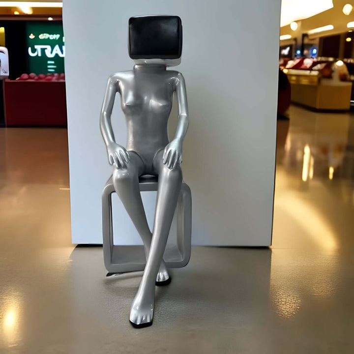 Interstellar Goddess Resin Sculpture Art Deco Floor Lamp