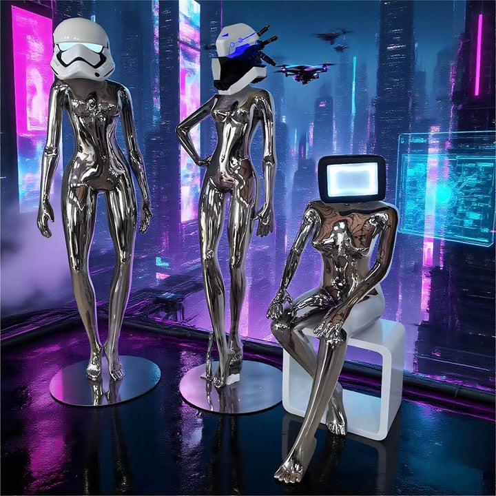 Interstellar Goddess Resin Sculpture Art Deco Floor Lamp