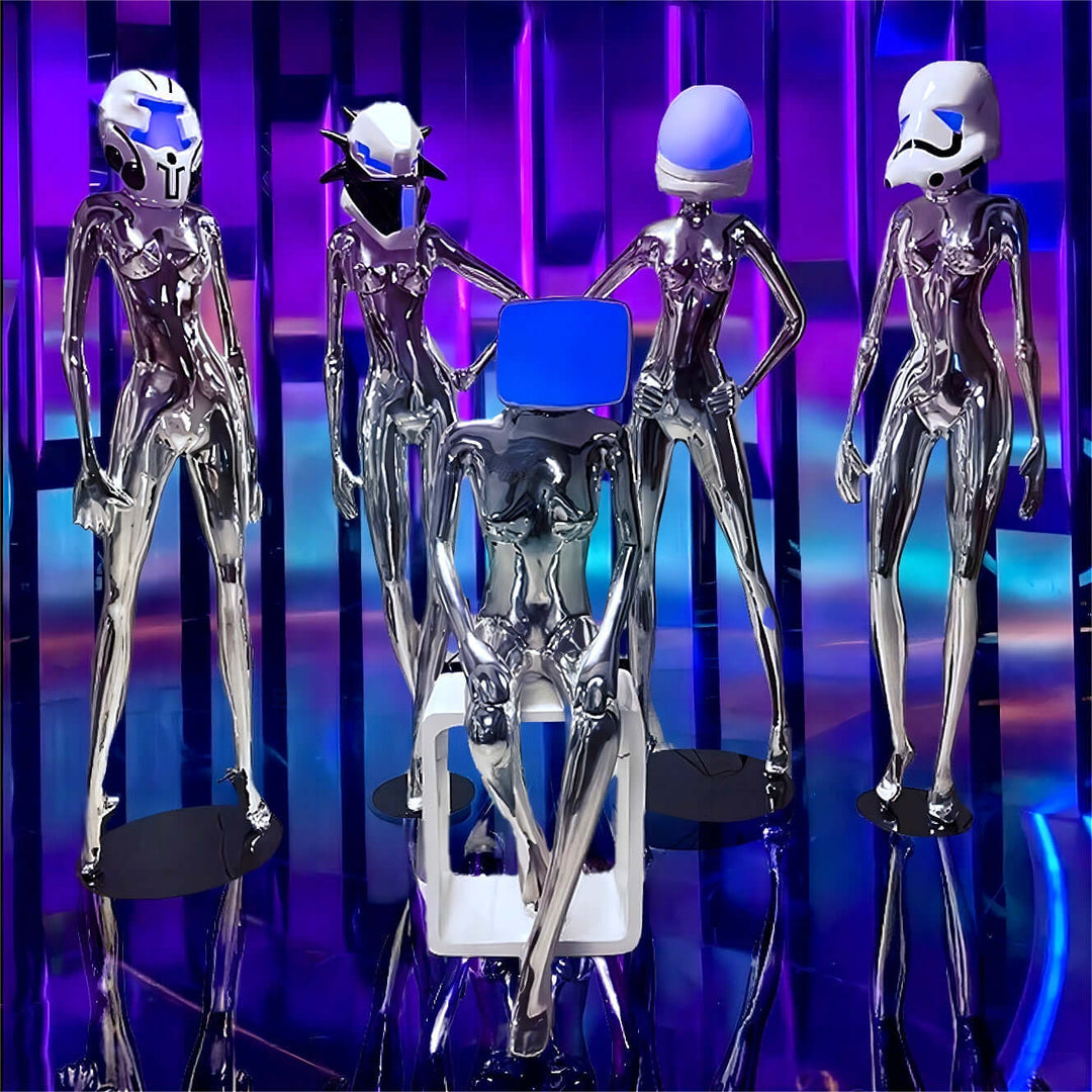 Interstellar Goddess Resin Sculpture Art Deco Floor Lamp