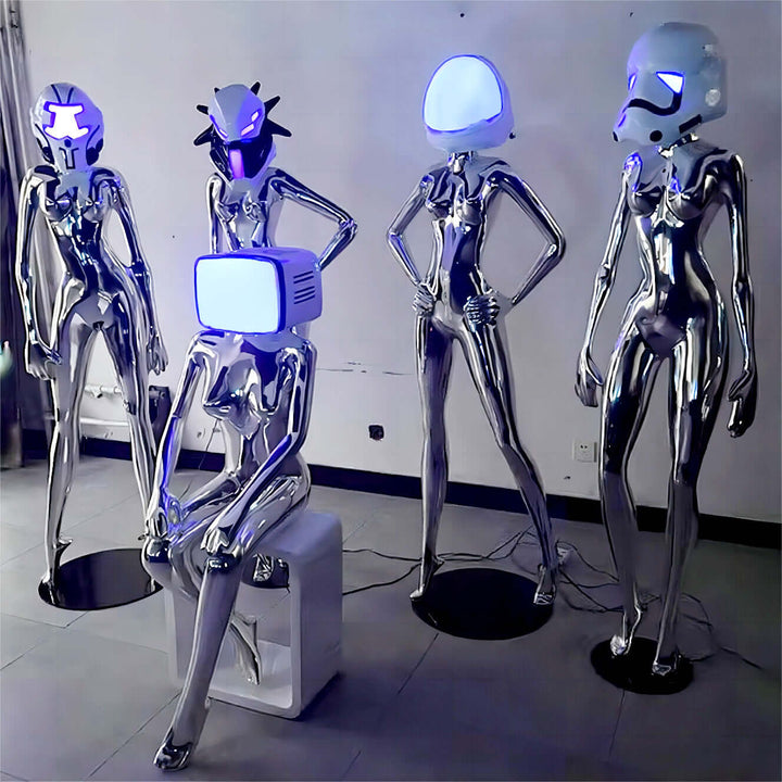 Interstellar Goddess Resin Sculpture Art Deco Floor Lamp