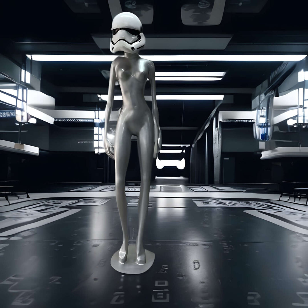 Interstellar Goddess Resin Sculpture Art Deco Floor Lamp