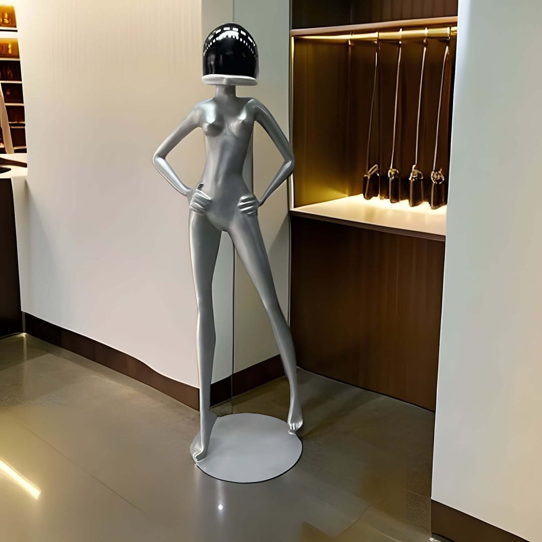 Interstellar Goddess Resin Sculpture Art Deco Floor Lamp