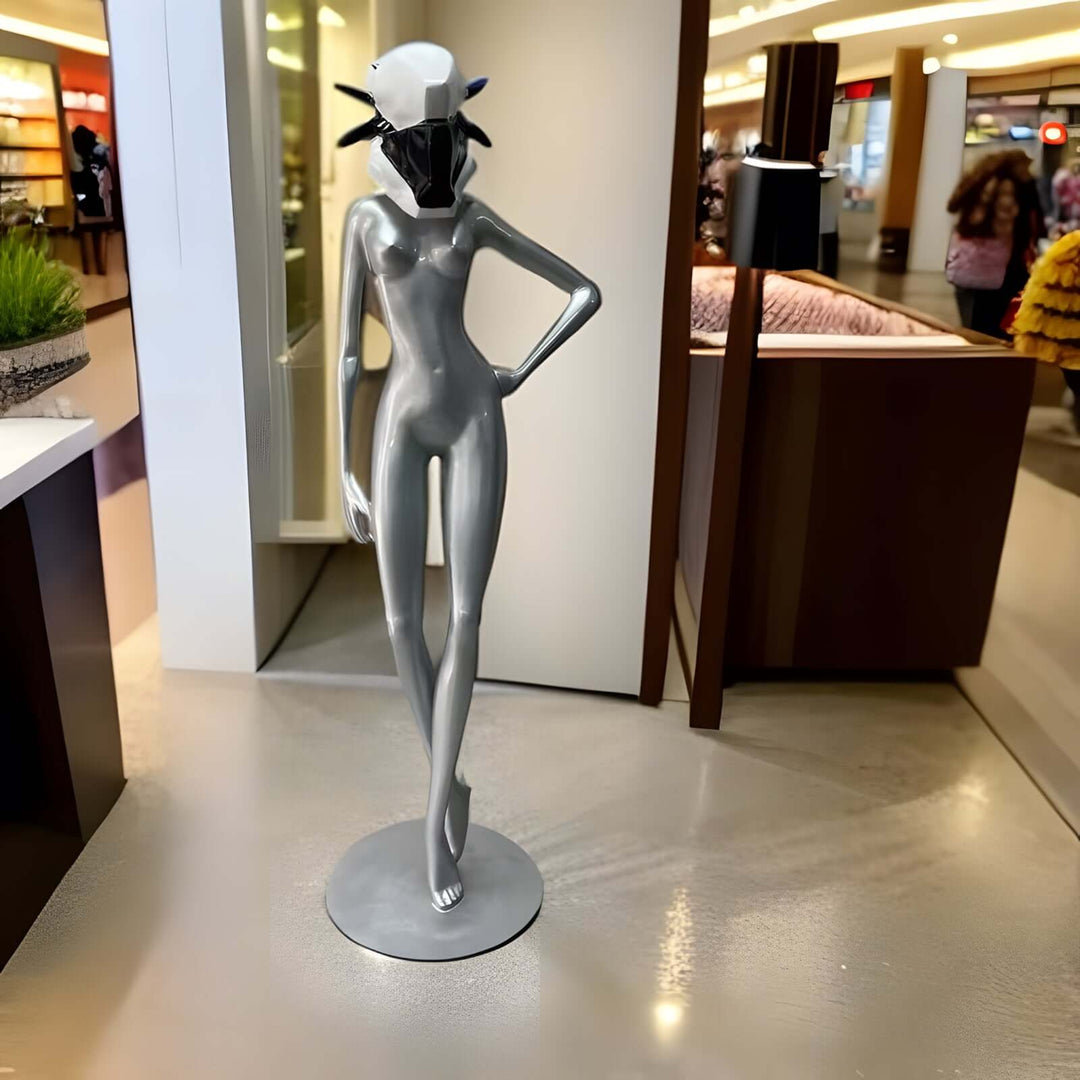 Interstellar Goddess Resin Sculpture Art Deco Floor Lamp
