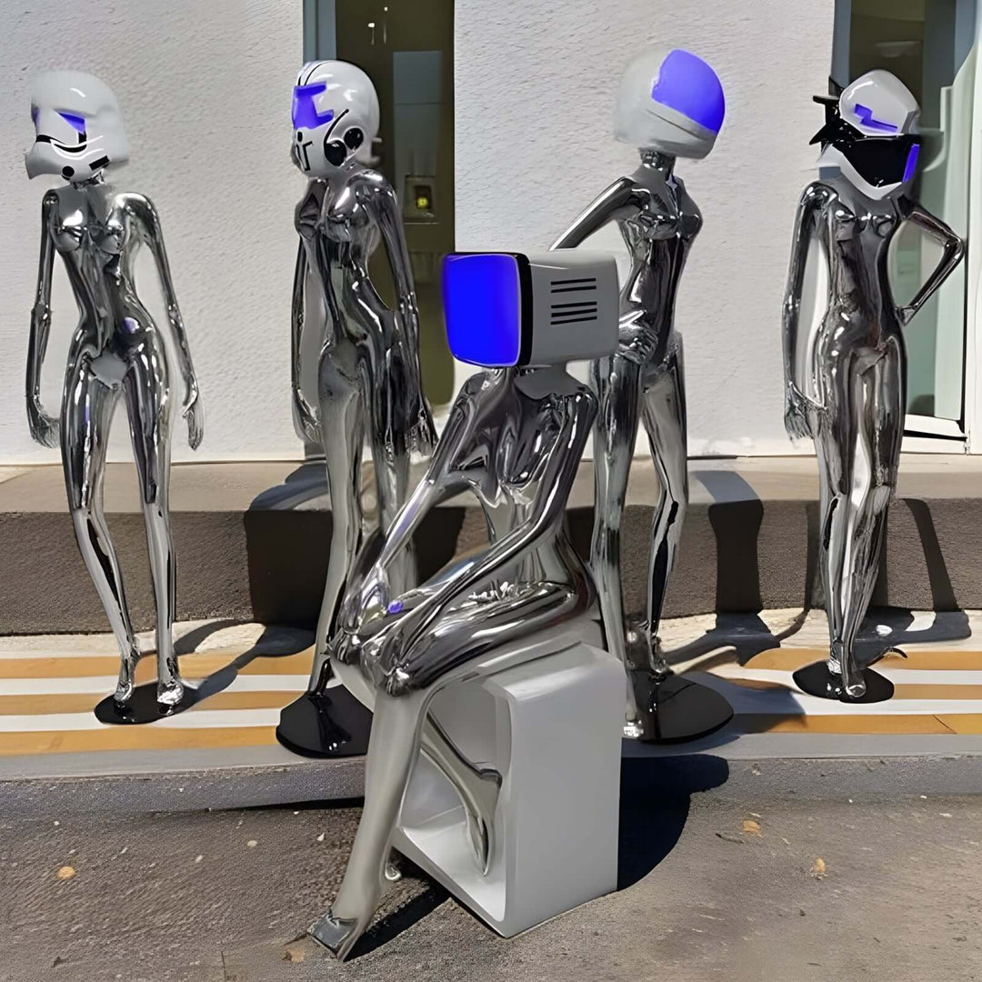 Interstellar Goddess Resin Sculpture Art Deco Floor Lamp