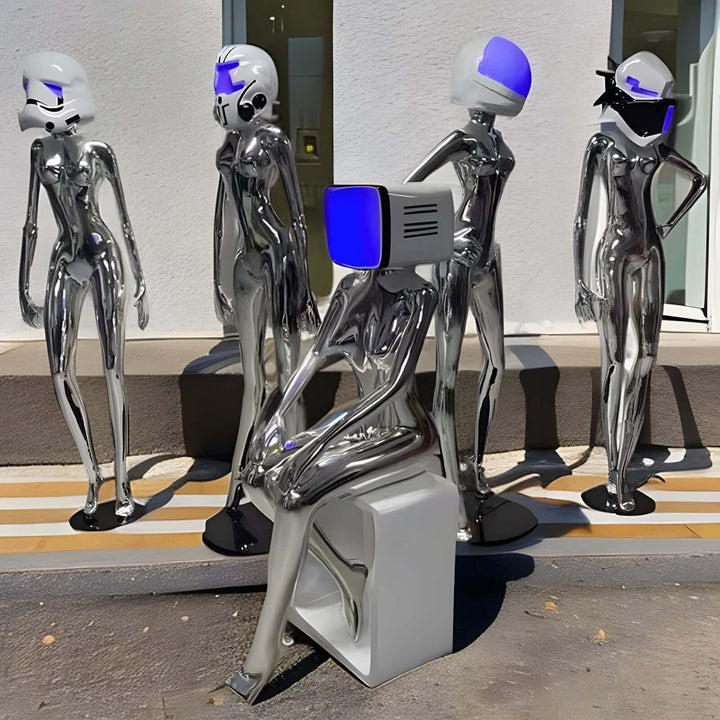 Interstellar Goddess Resin Sculpture Art Deco Floor Lamp