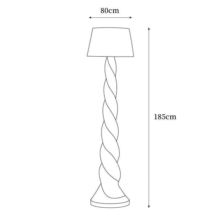 Isobel Floor Lamp - Woven Drum Shade & Resin Neck, Elegant Lighting | Vinlighting | Vinlighting