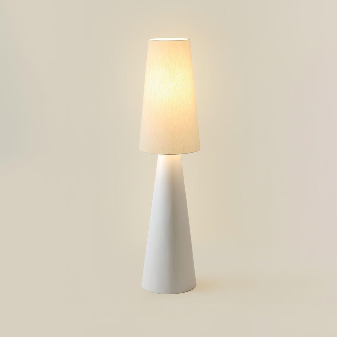 Isobel Floor Lamp - Woven Drum Shade & Resin Neck, Elegant Lighting | Vinlighting | Vinlighting