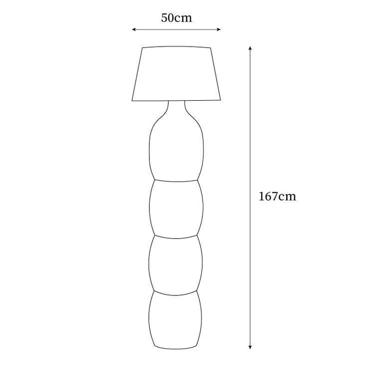 Isobel Floor Lamp - Woven Drum Shade & Resin Neck, Elegant Lighting | Vinlighting | Vinlighting