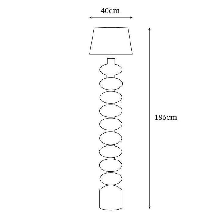 Isobel Floor Lamp - Woven Drum Shade & Resin Neck, Elegant Lighting | Vinlighting | Vinlighting