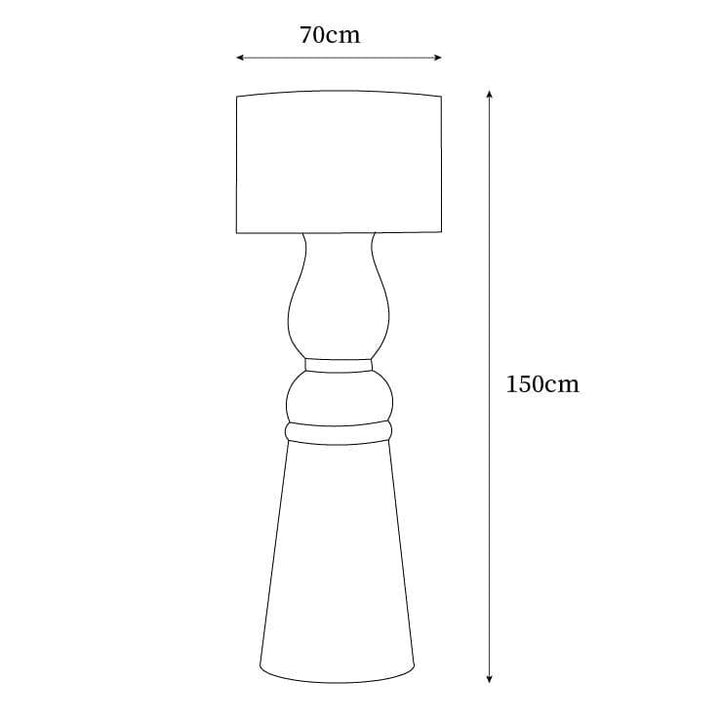 Isobel Floor Lamp - Woven Drum Shade & Resin Neck, Elegant Lighting | Vinlighting | Vinlighting