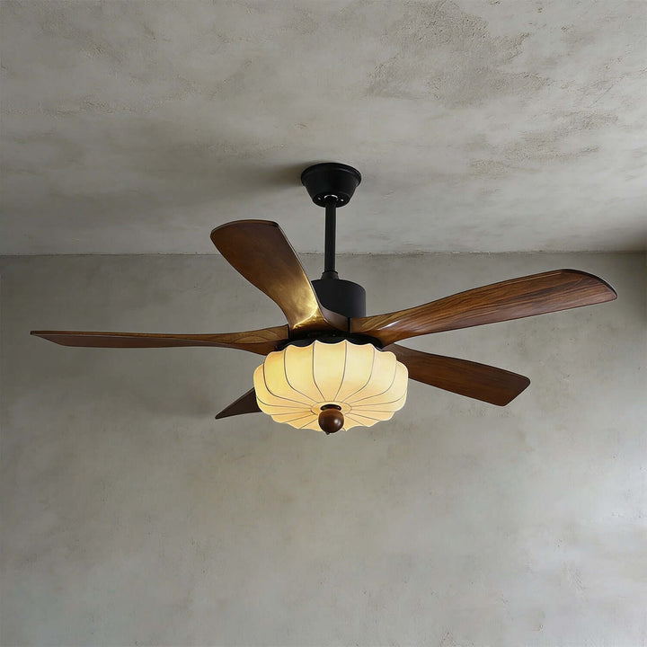 Jevaric Ceiling Fan Light B – Modern French Wood Fan Light