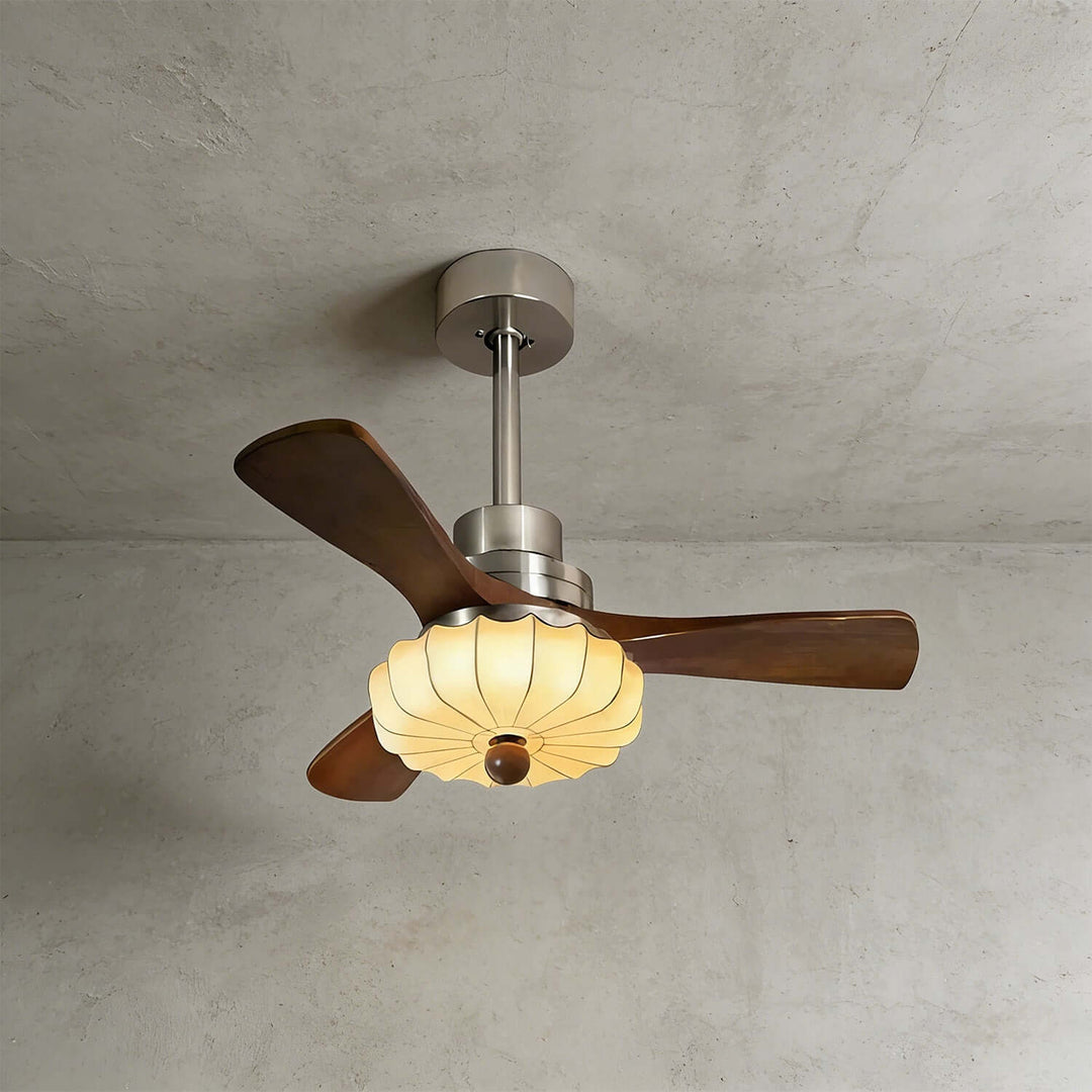 Jevaric Ceiling Fan Light C | Modern French Fabric Fanlight