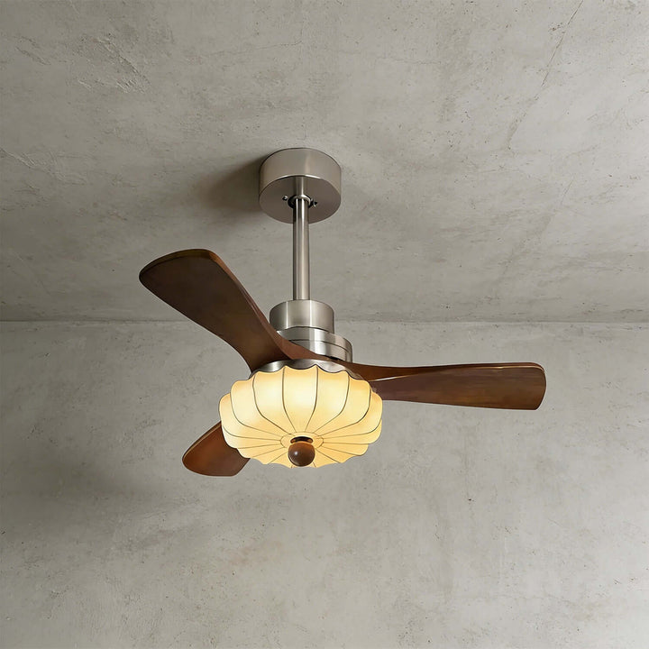 Jevaric Ceiling Fan Light C | Modern French Fabric Fanlight