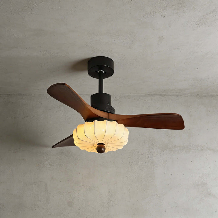 Jevaric Ceiling Fan Light C | Modern French Fabric Fanlight