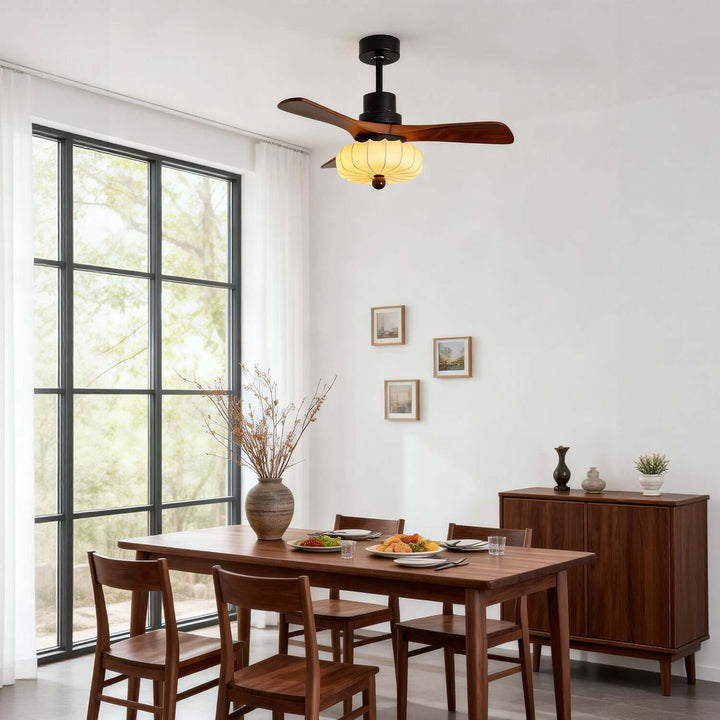 Jevaric Ceiling Fan Light C | Modern French Fabric Fanlight