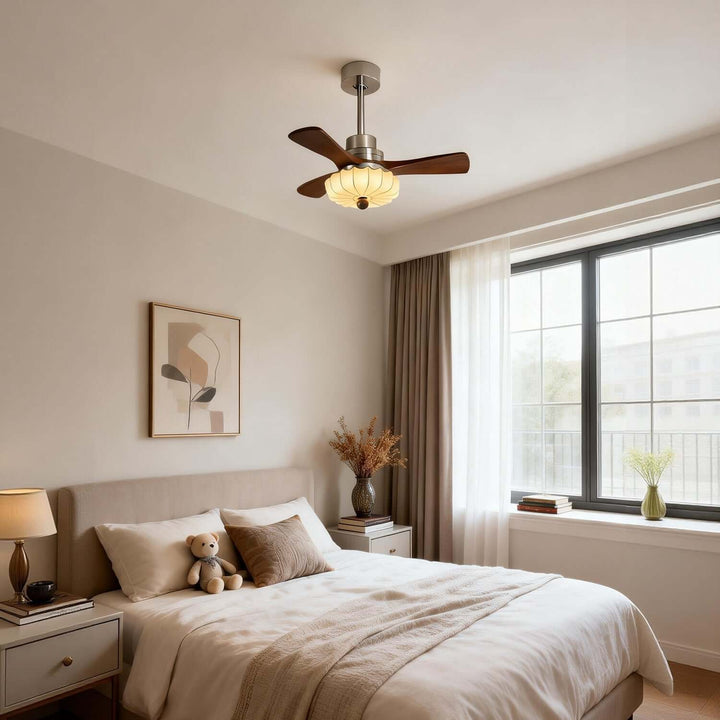 Jevaric Ceiling Fan Light C | Modern French Fabric Fanlight