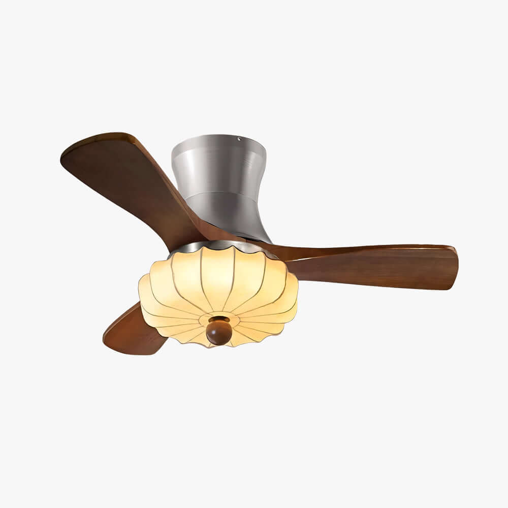 Jevaric Ceiling Fan Light D | Modern French Fabric Fan