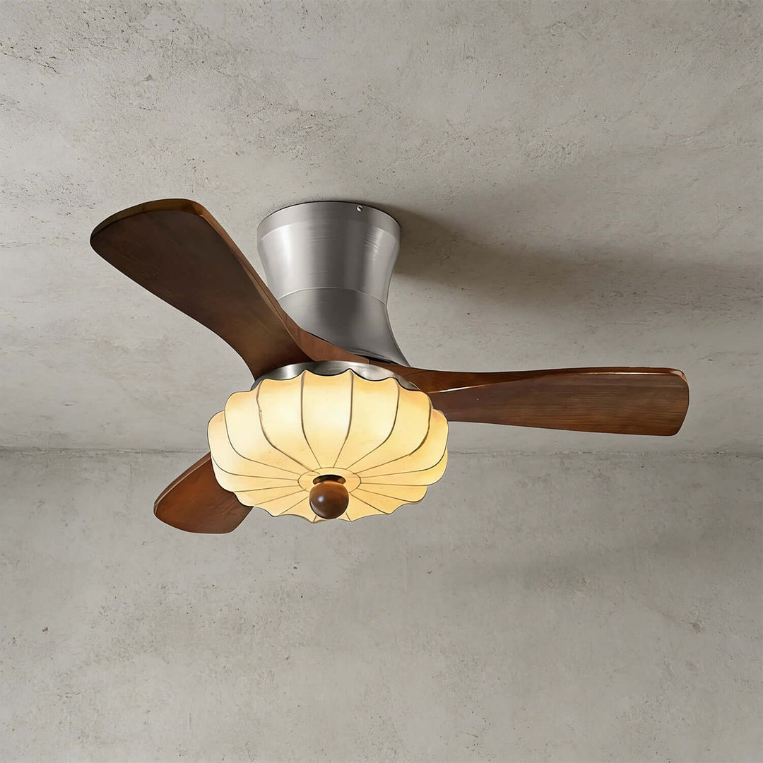 Jevaric Ceiling Fan Light D | Modern French Fabric Fan