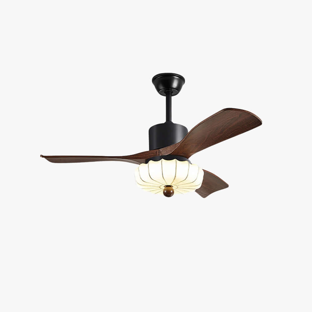 Jevaric Ceiling Fan Light E | French Style Fabric Fan Light