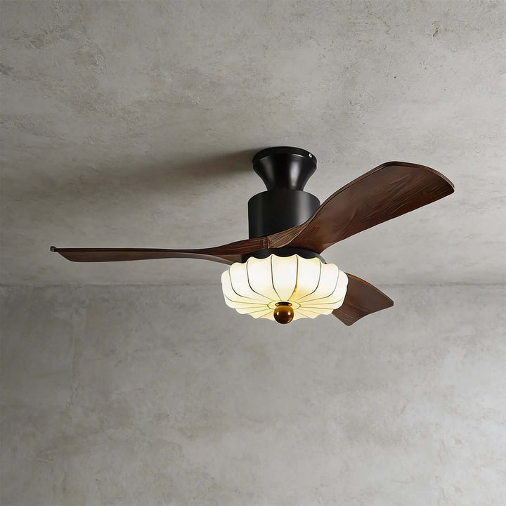 Jevaric Ceiling Fan Light F | French Fabric Dining Light