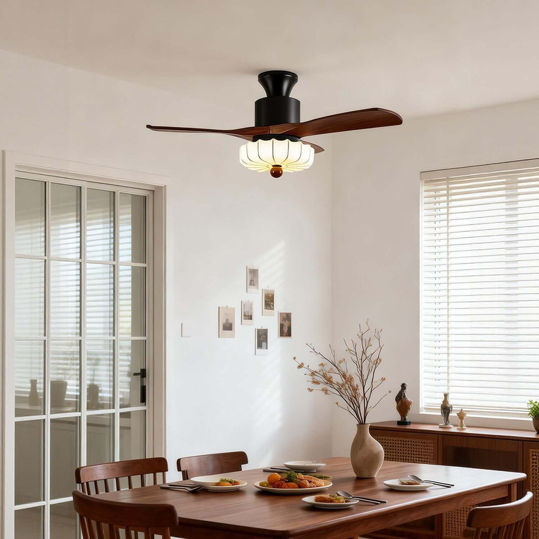 Jevaric Ceiling Fan Light F | French Fabric Dining Light