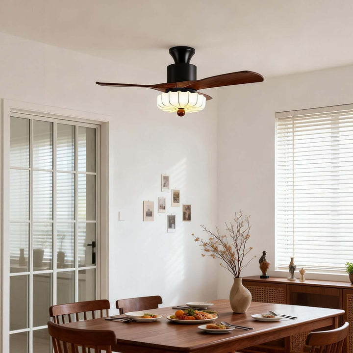Jevaric Ceiling Fan Light F | French Fabric Dining Light