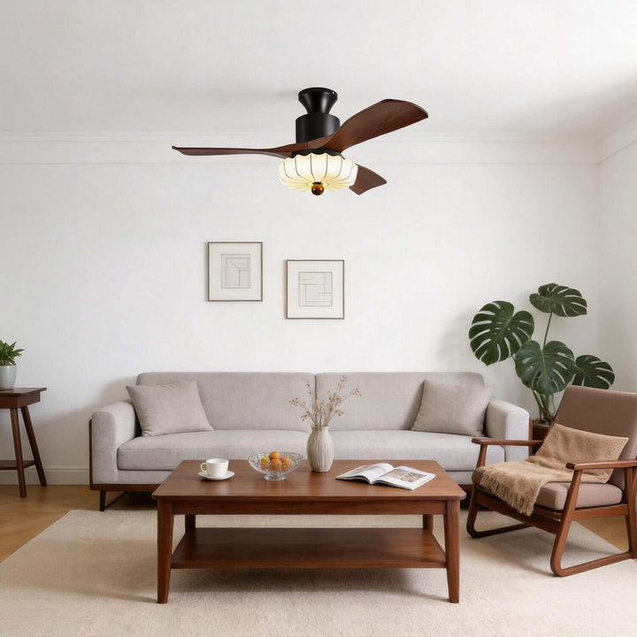 Jevaric Ceiling Fan Light F | French Fabric Dining Light