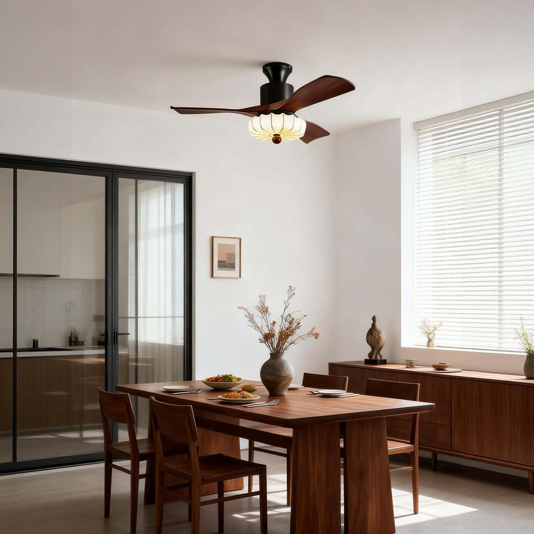 Jevaric Ceiling Fan Light F | French Fabric Dining Light
