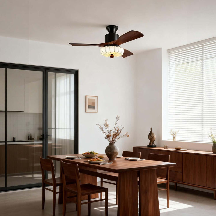 Jevaric Ceiling Fan Light F | French Fabric Dining Light