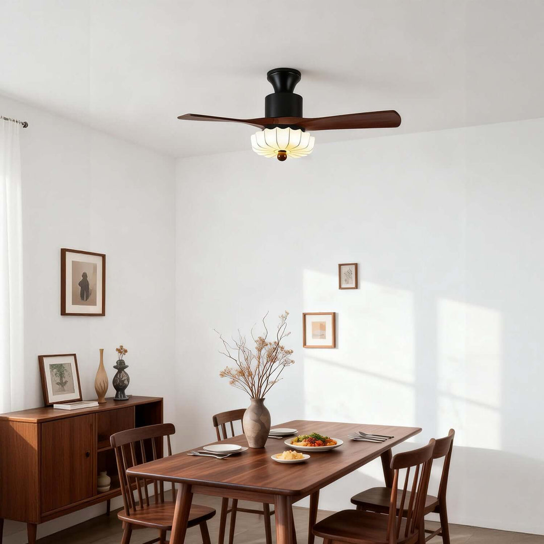 Jevaric Ceiling Fan Light F | French Fabric Dining Light