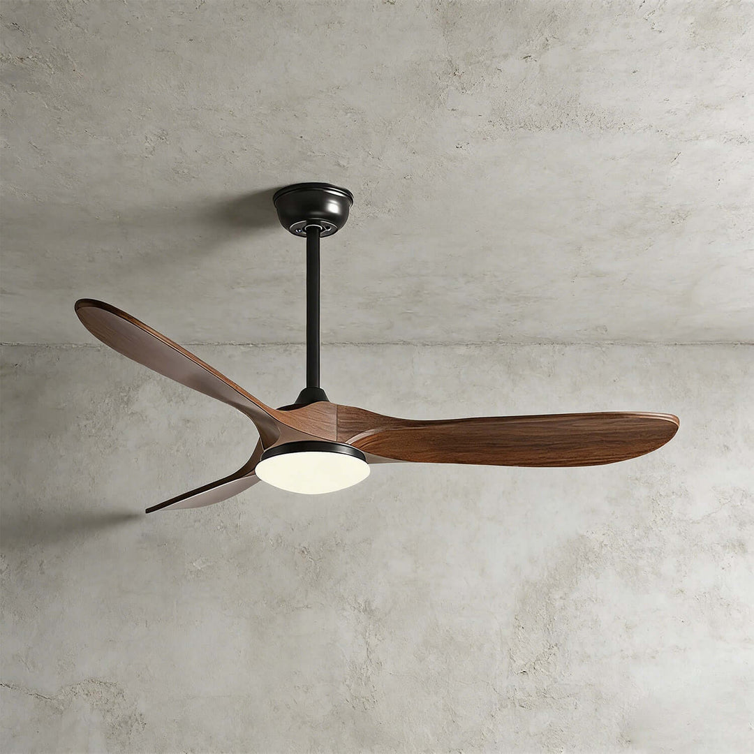 Jevrax Ceiling Fan Light - Modern French Wood Dining Light