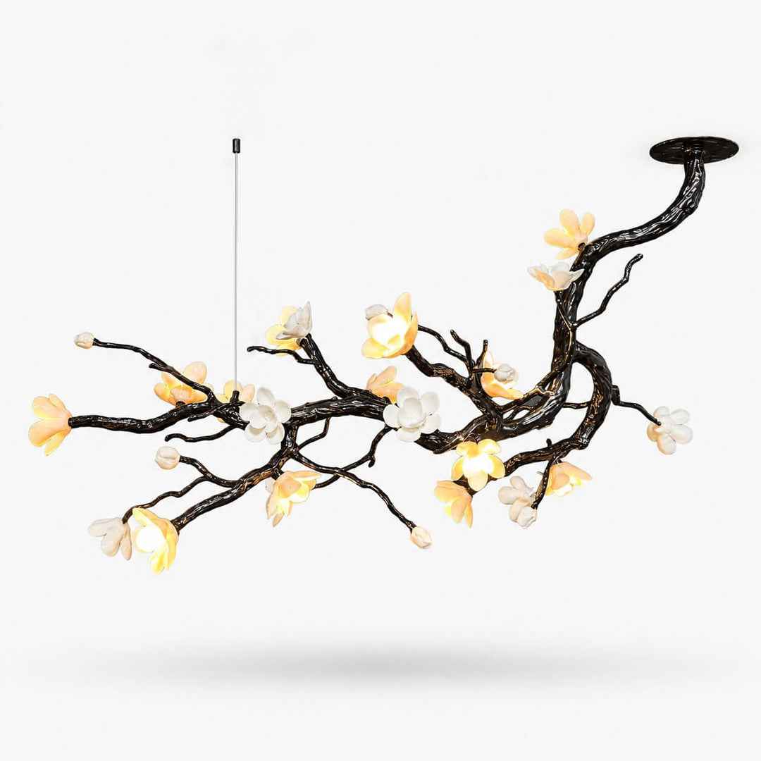 Jorvelle Linear Chandelier Black Ceramic for Dining Room Spaces