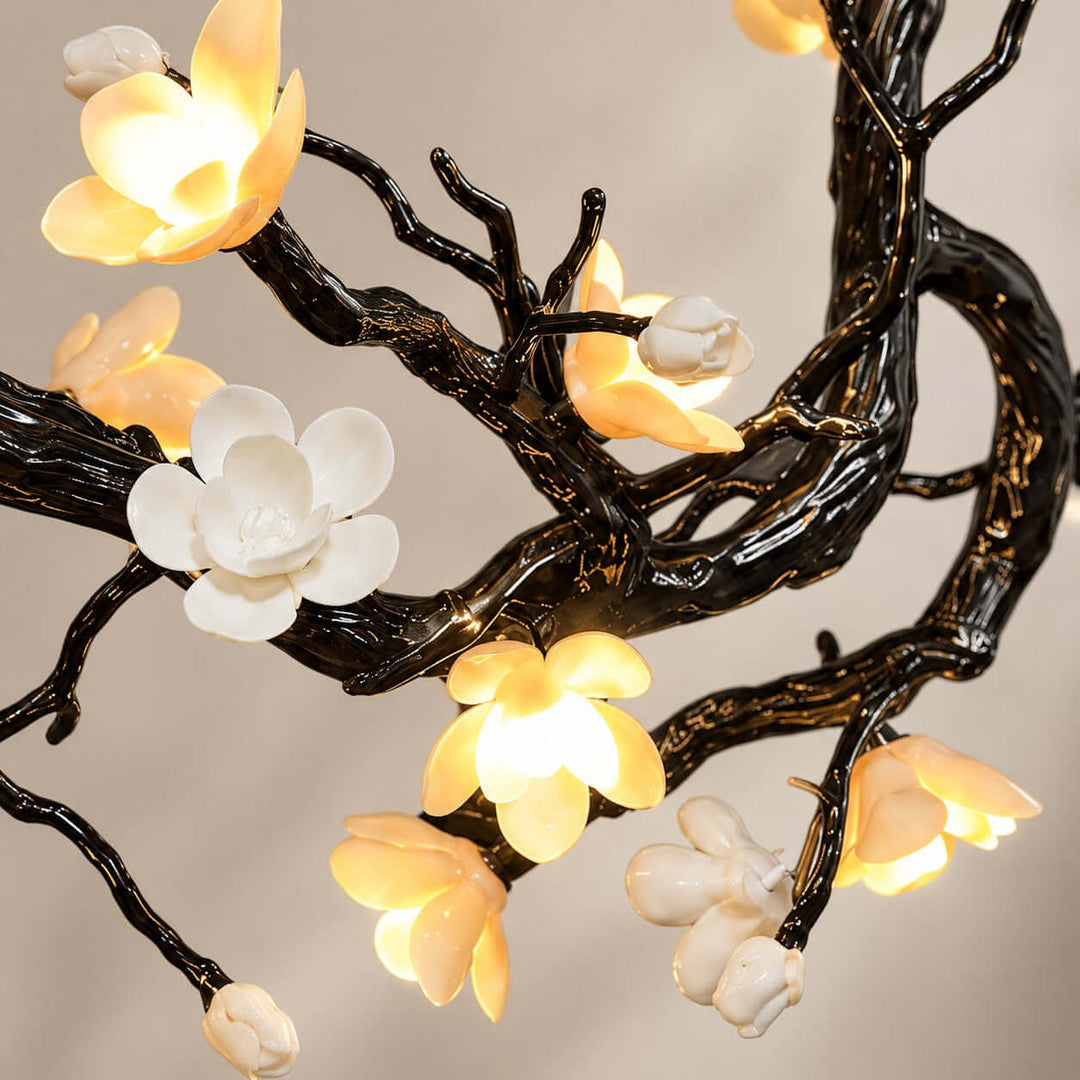 Jorvelle Linear Chandelier Black Ceramic for Dining Room Spaces