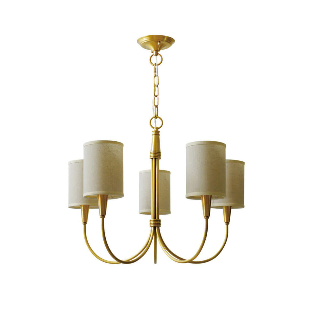 Jovarna Chandelier – Medieval Vintage Brass Fabric Chandelier