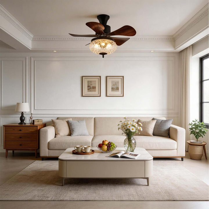 Jundel Ceiling Fan Light B - French Vintage ABS Light