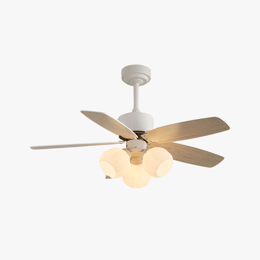 Juvora Ceiling Fan Light B | Modern Glass Living Room