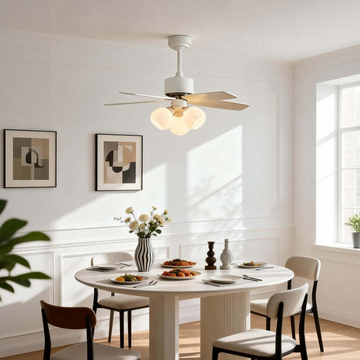 Juvora Ceiling Fan Light B | Modern Glass Living Room