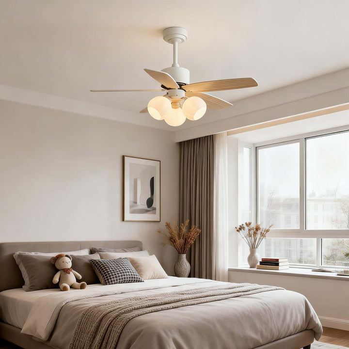 Juvora Ceiling Fan Light B | Modern Glass Living Room