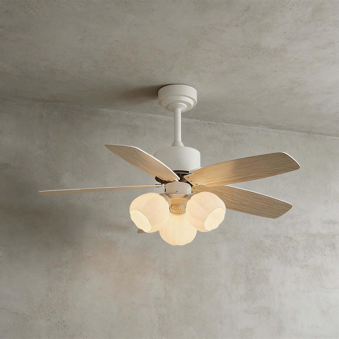 Juvora Ceiling Fan Light B | Modern Glass Living Room