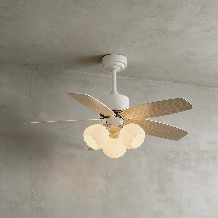 Juvora Ceiling Fan Light B | Modern Glass Living Room