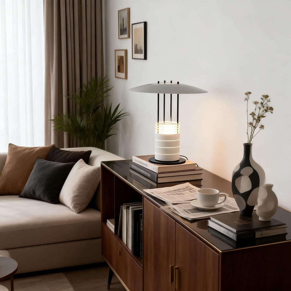 Juxar Table Lamp – Cream Minimalist Office Table Lamp