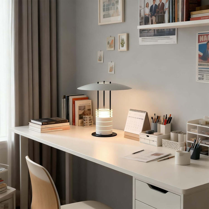 Juxar Table Lamp – Cream Minimalist Office Table Lamp