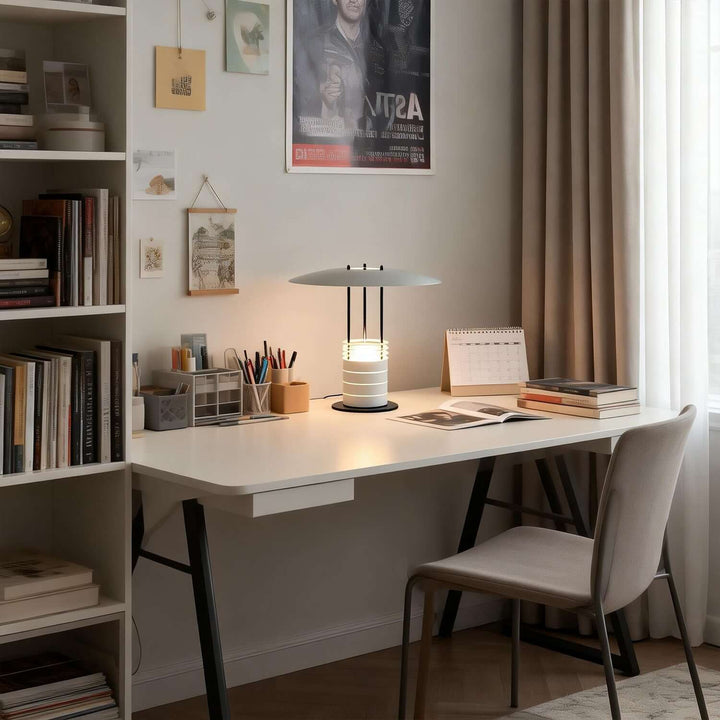 Juxar Table Lamp – Cream Minimalist Office Table Lamp