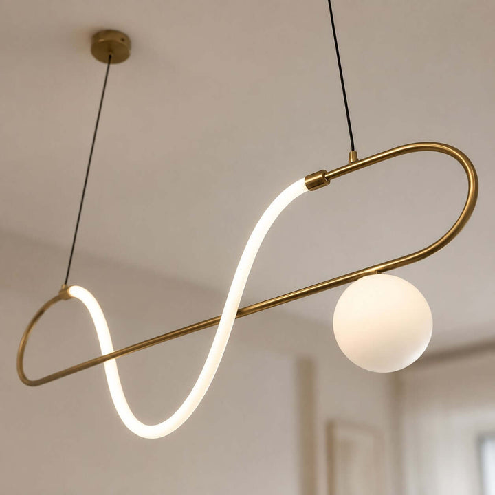 Gold Linear Chandelier for Dining Rooms and Kitchen Islands | Vinlighting