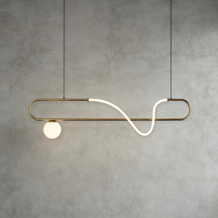 Gold Linear Chandelier for Dining Rooms and Kitchen Islands | Vinlighting